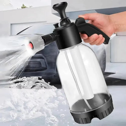 2L Foam Sprayer Car Wash Hand-Held Foam Watering Can Air Pressure Sprayer Plastic Disinfection Water Bottle Car Cleaning Tools